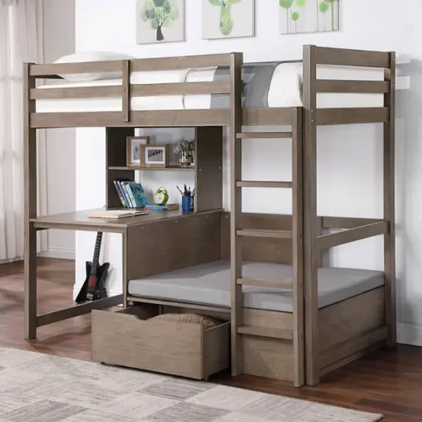 CALLISTUS TWIN/WORKSTATION LOFT BED